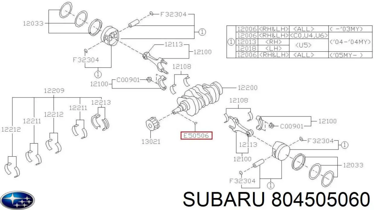 Comprar 804505060 Subaru 