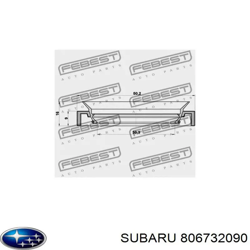 806732090 Subaru anillo retén de semieje, eje trasero