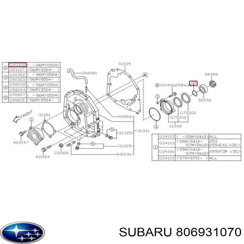 Comprar 806931070 Subaru 