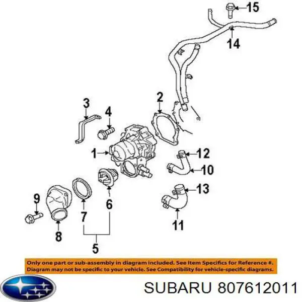 Manguera de impulsión de la bomba de agua Subaru 807612011 precio, desde 7,14 EUR