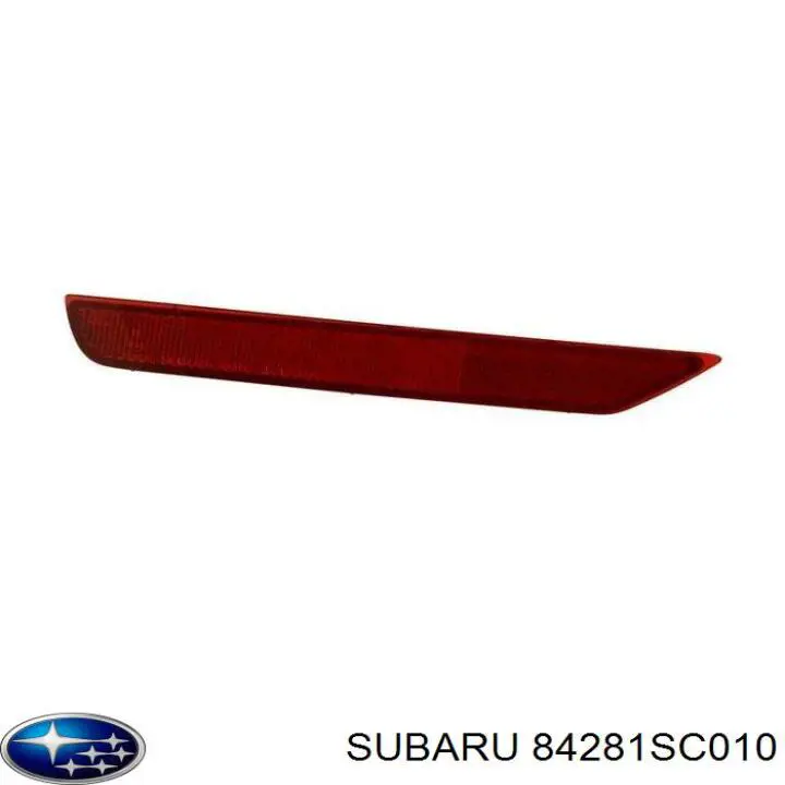 Reflector, paragolpes trasero, izquierdo para Subaru Forester (S12, SH)