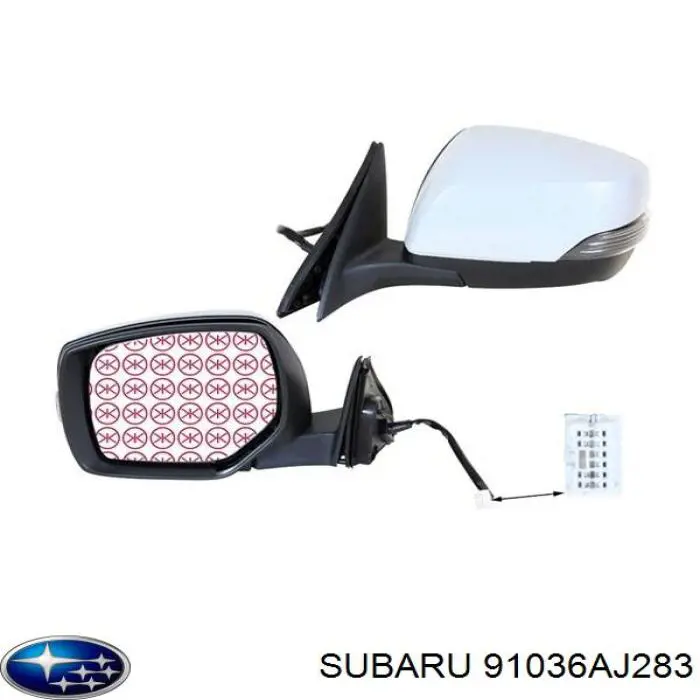 91036AJ280 Subaru espejo retrovisor derecho