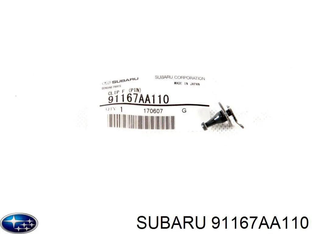 91167AA110 Subaru clips de fijación de pasaruedas de aleta delantera