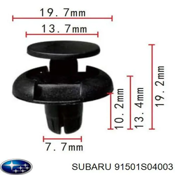 91501S04003 Subaru clips de fijación de pasaruedas de aleta delantera