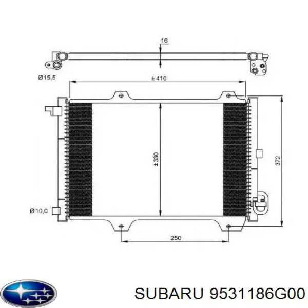 9531186G00 Subaru condensador aire acondicionado