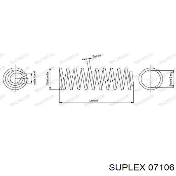Muelle de suspensión trasero Suplex 07106 precio, desde 39,98 EUR