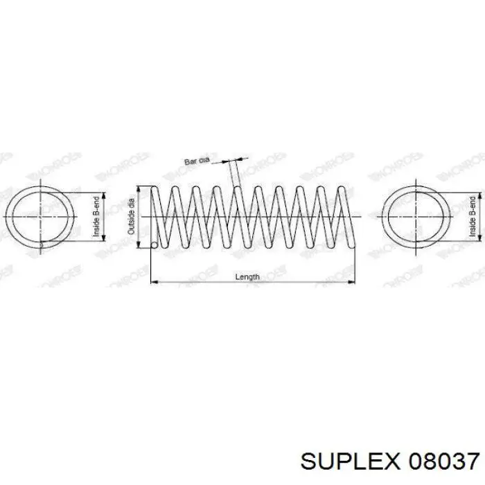 Muelle de suspensión eje delantero para Daihatsu Terios (J100, J102, J122)