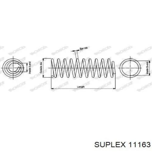 11163 Suplex muelle de suspensión eje trasero