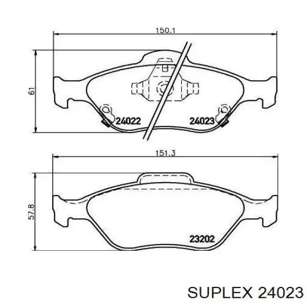 24023 Suplex muelle de suspensión eje delantero