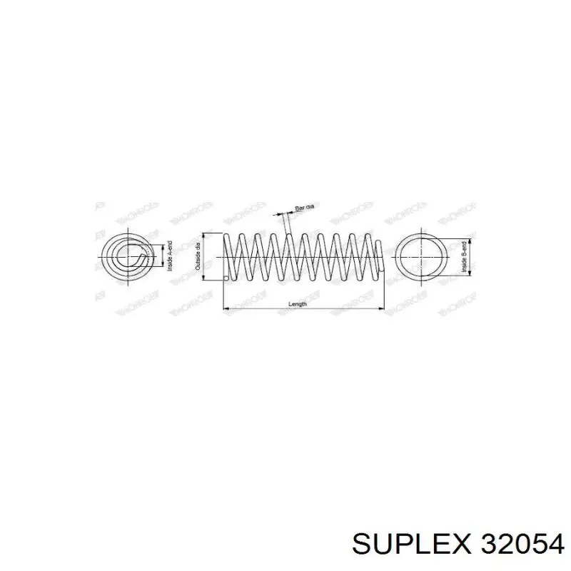 32054 Suplex muelle de suspensión eje delantero