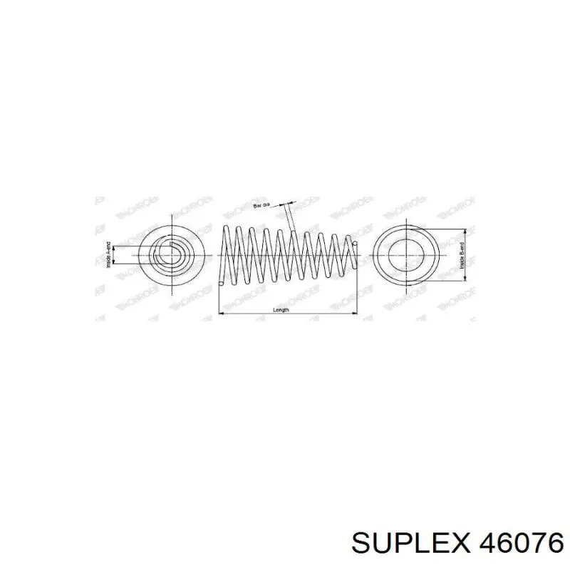 46076 Suplex muelle de suspensión eje trasero