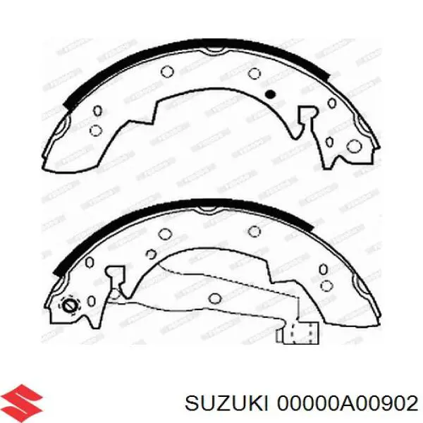 00000A00902 Suzuki zapatas de frenos de tambor traseras