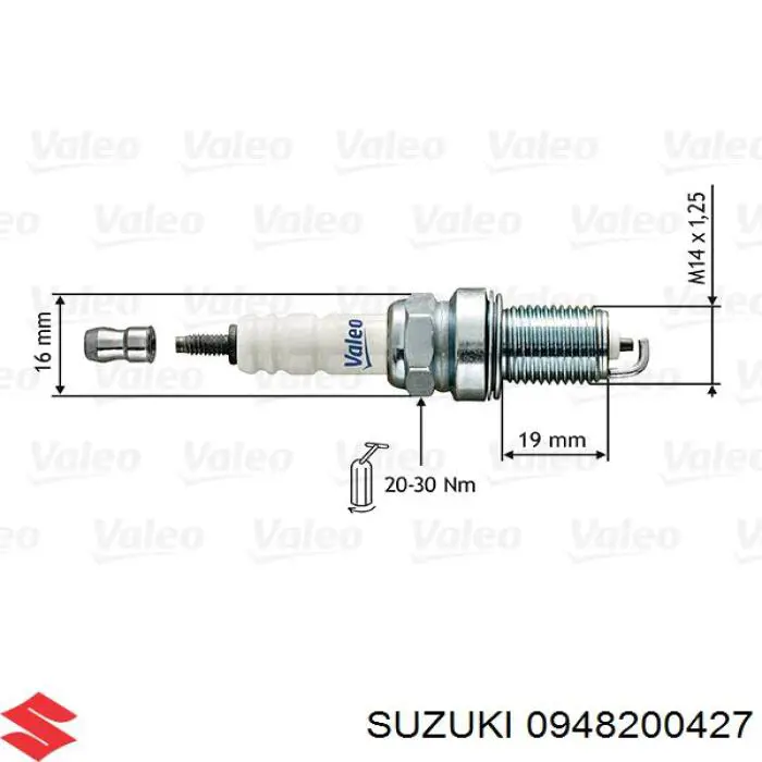 Bujía de encendido Nissan Sunny 3 N14