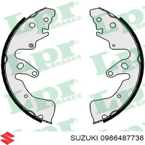 0986487736 Suzuki zapatas de frenos de tambor traseras