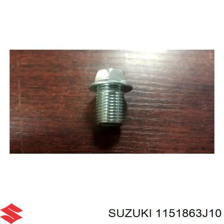 1151863J10000 Suzuki tapón roscado, colector de aceite