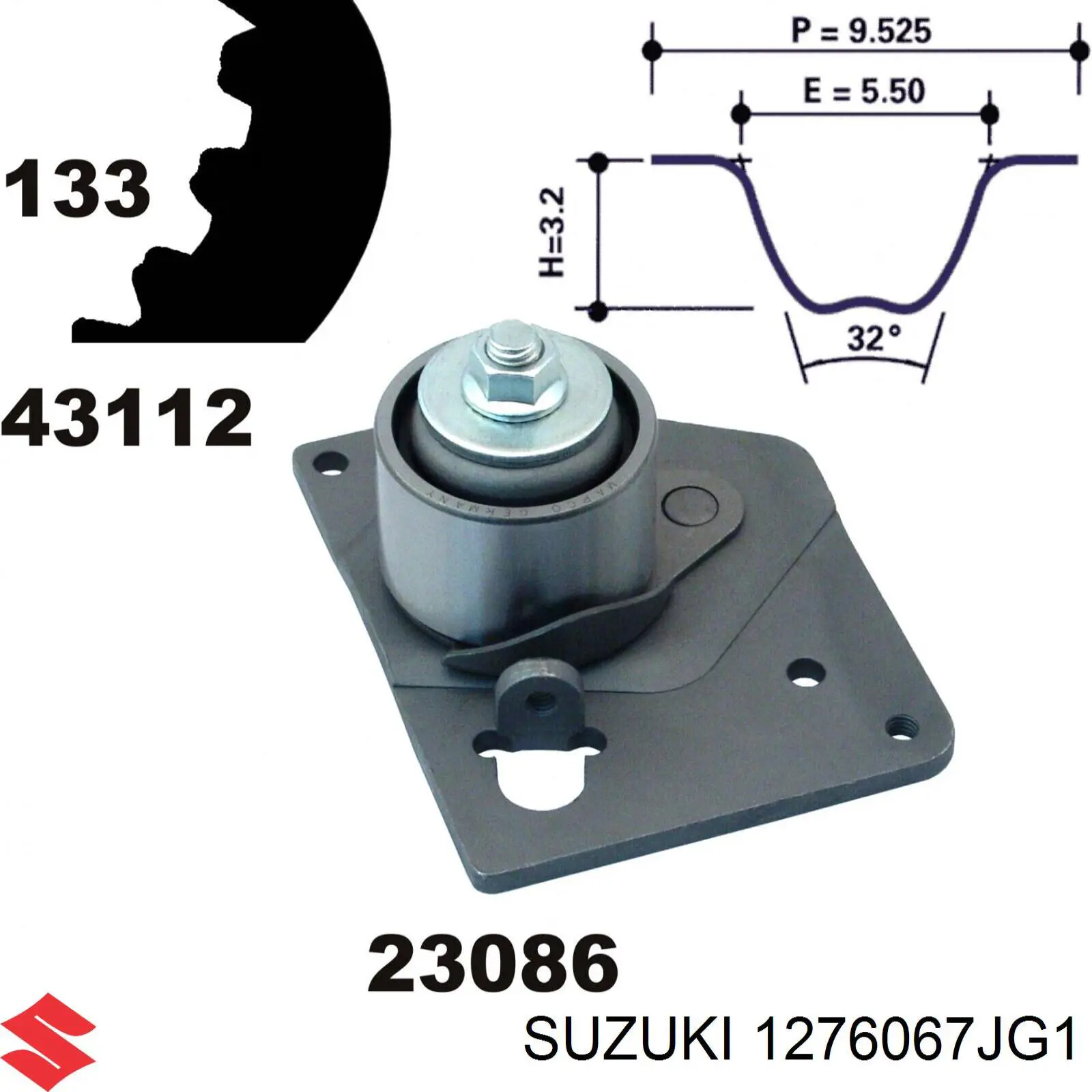 Rodillo tensor cadena Suzuki 1276067JG1