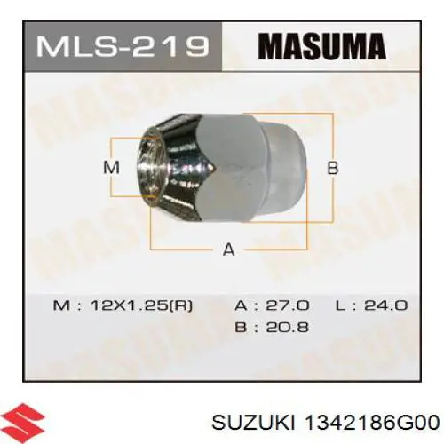 Sello de mariposa Suzuki 1342186G00 precio, desde 8,68 EUR