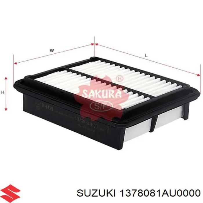 13780-81AU0-000 Suzuki filtro de aire