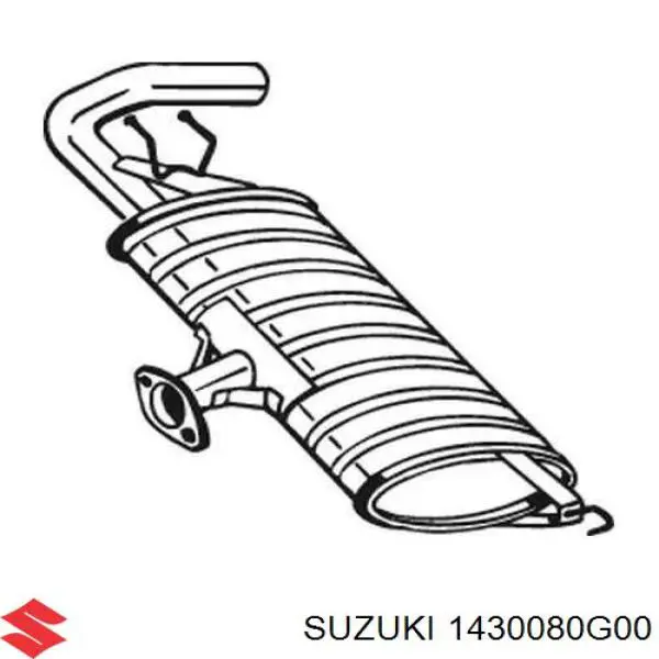 1430080G00 Suzuki Silenciador trasero