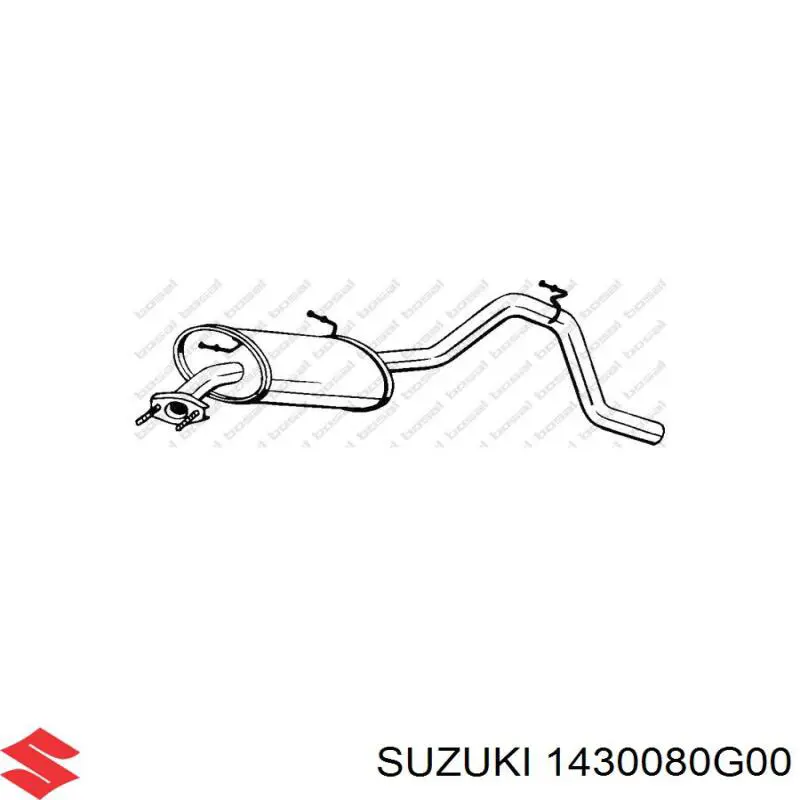 Silenciador trasero Suzuki 1430080G00 precio, desde 85,30 EUR