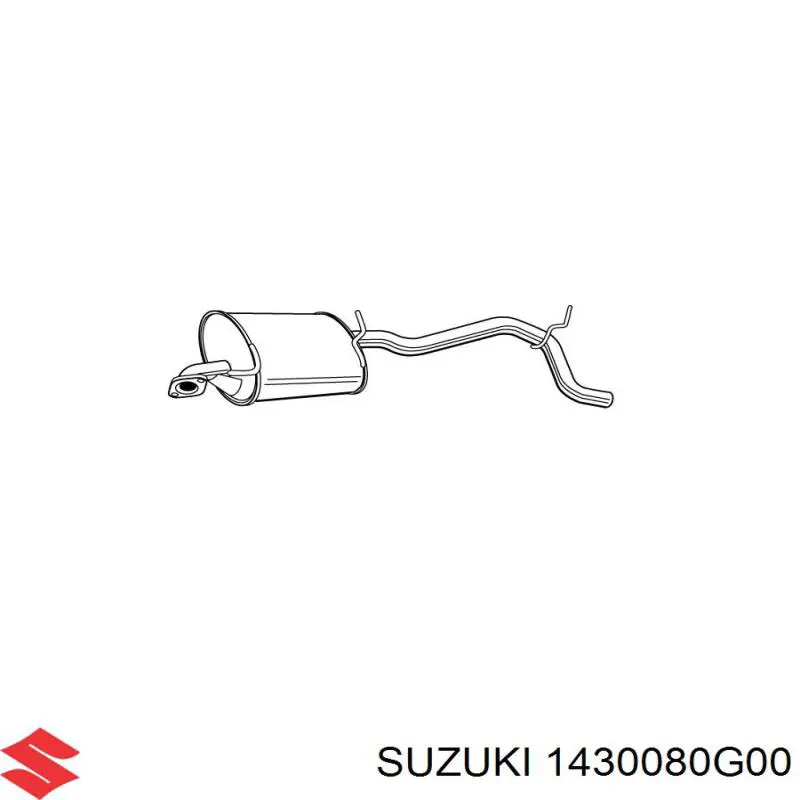 Comprar 1430080G00 Suzuki Silenciador trasero