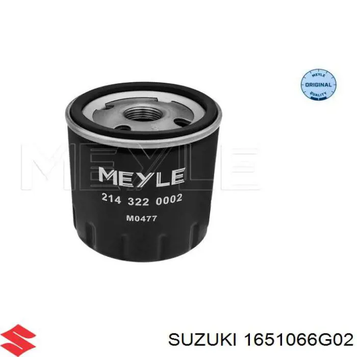 Filtro de aceite Suzuki 1651066G02 precio, desde 4,75 EUR