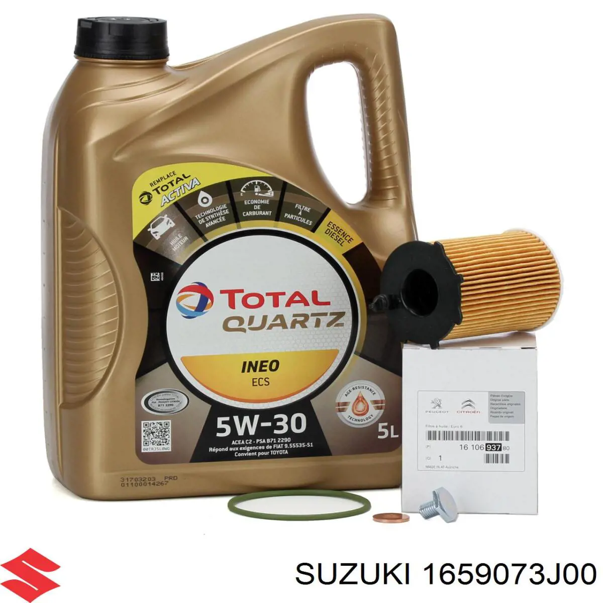 1659073J00 Suzuki tapón roscado, colector de aceite