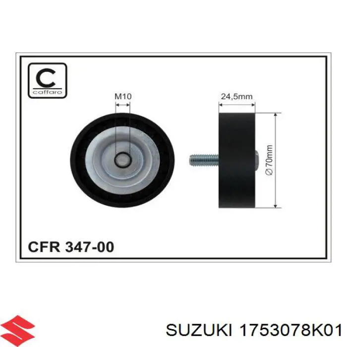 Polea correa distribución Suzuki 1753078K01 precio, desde 19,15 EUR