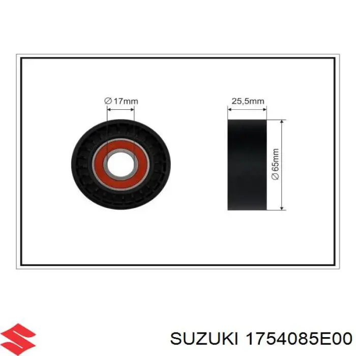 1754085E00 Suzuki tensor de correa, correa poli v