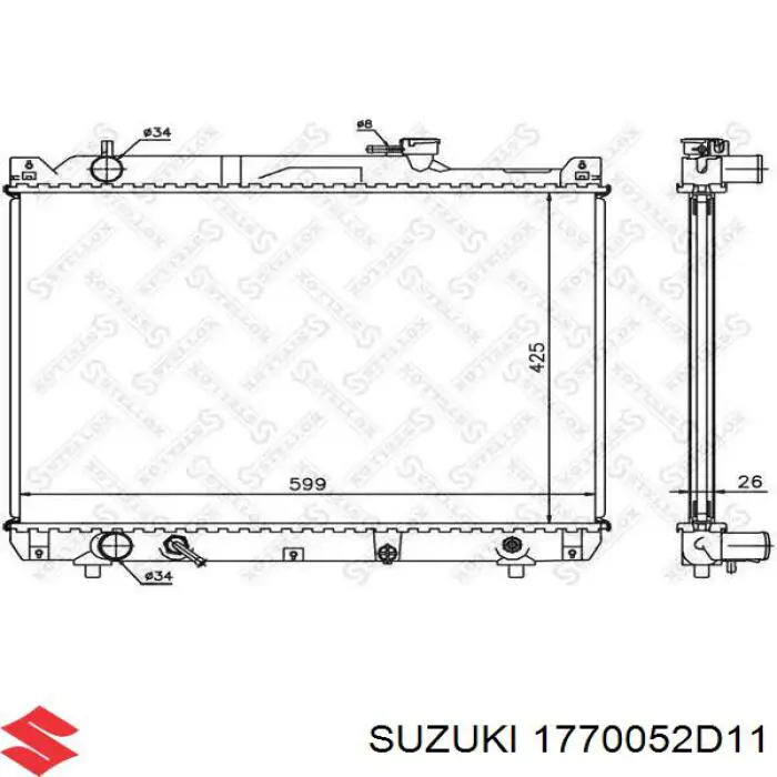 1770052D11 Suzuki radiador