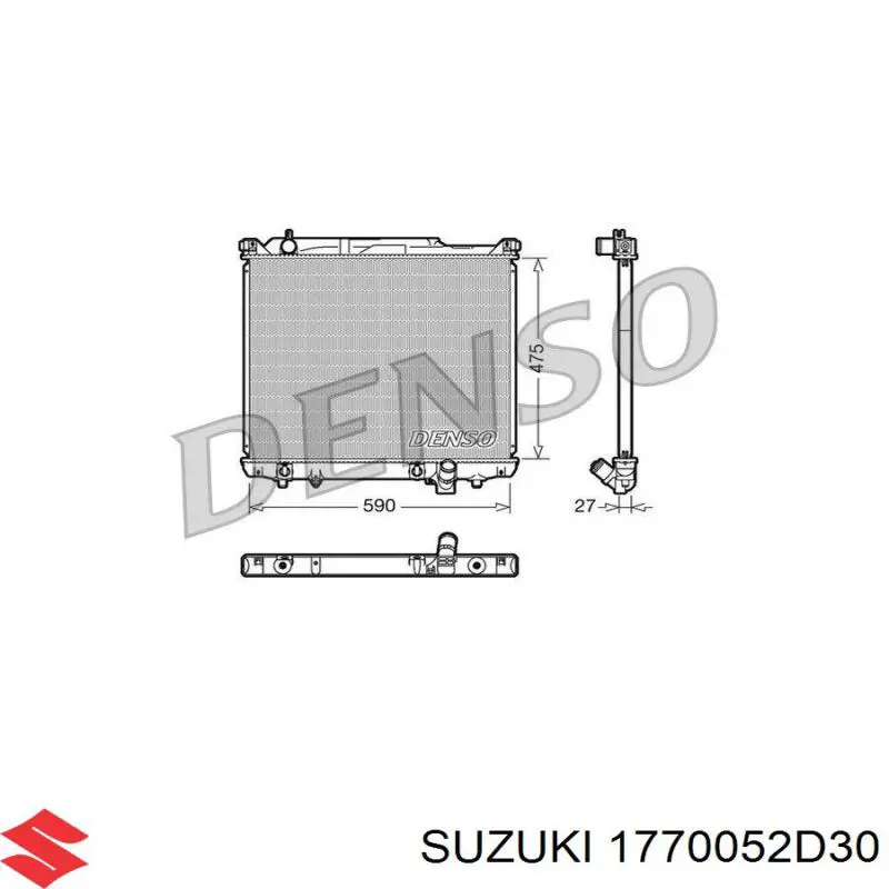 1770052D30 Suzuki radiador refrigeración del motor