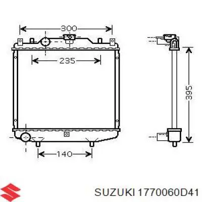 17700-60D41 Suzuki radiador refrigeración del motor