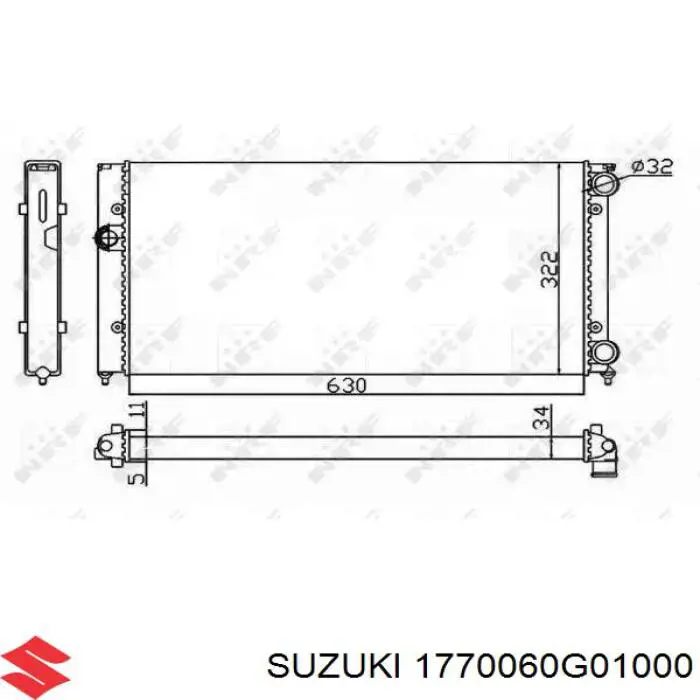 Água radiador Suzuki 1770060G01000 precio, desde 66,79 EUR