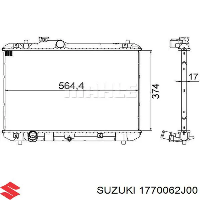 Comprar 1770062J00 Suzuki Radiador de auto