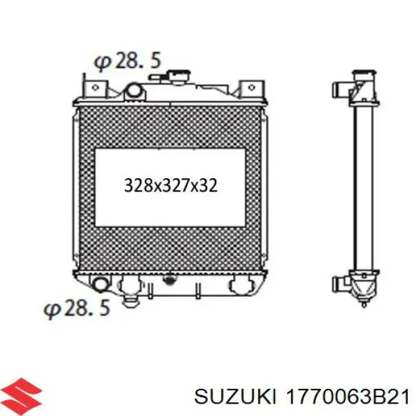 1770063B21 Suzuki radiador refrigeración del motor