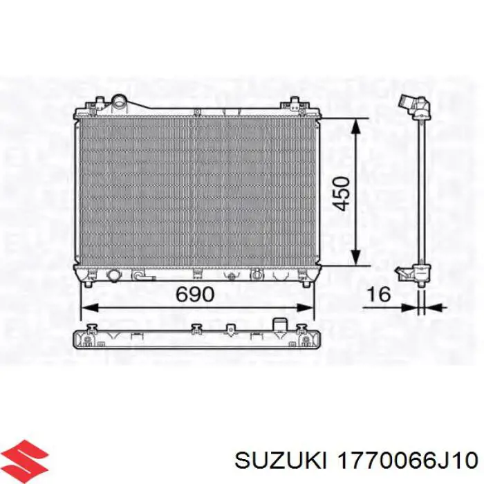 Água radiador Suzuki 1770066J10 precio, desde 144,46 EUR