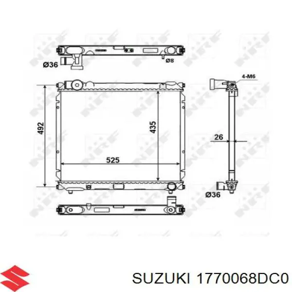 1770068DC0 Suzuki radiador