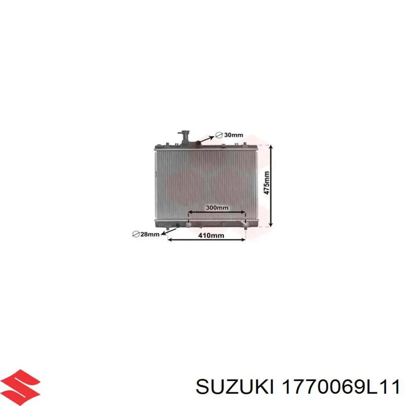 1770069L11 Suzuki radiador refrigeración del motor