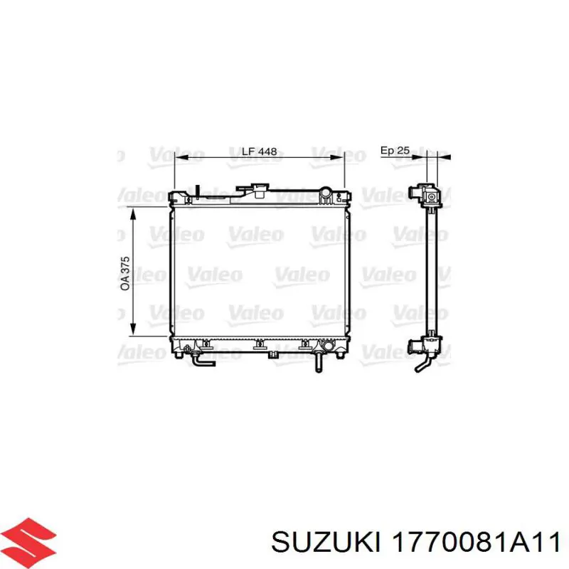 Comprar 1770080A10 Suzuki Radiador de auto