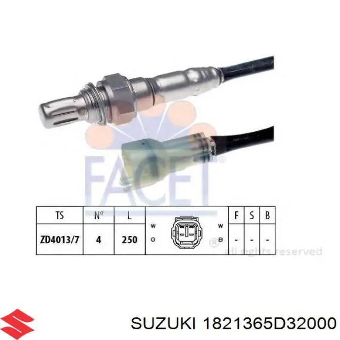 Sensor de oxígeno previo al catalizador Suzuki 1821365D32000 precio, desde 58,51 EUR
