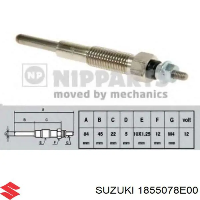 Bujías incandescentes Suzuki 1855078E00 precio, desde 13,43 EUR
