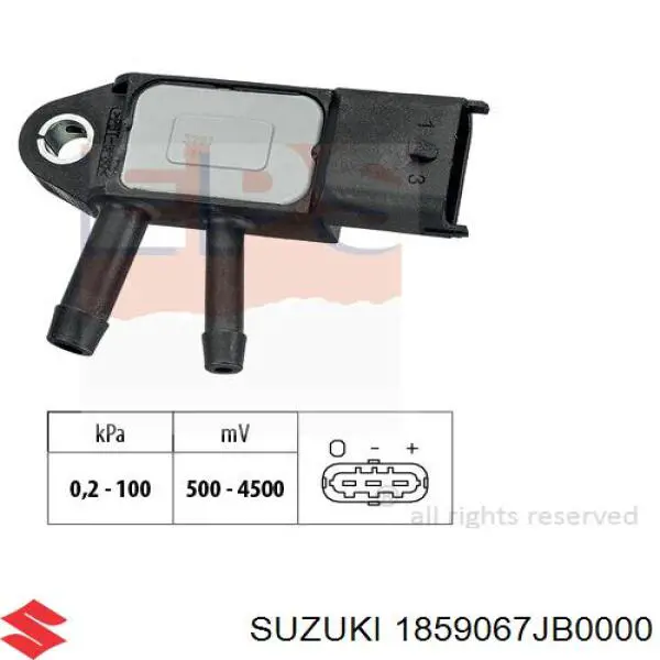 1859067JB0000 Suzuki sensor de presion gases de escape