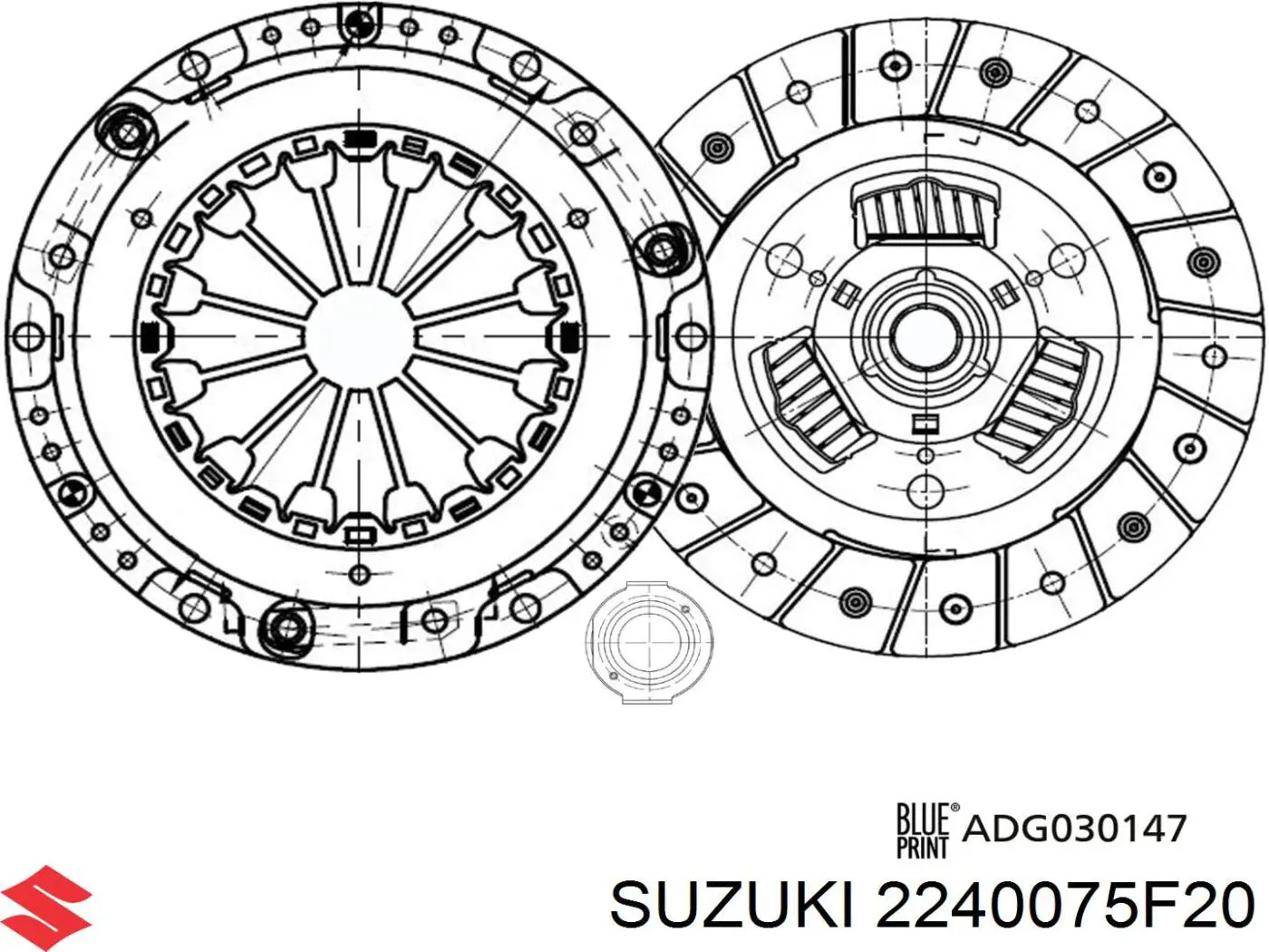 22400-75F00 Suzuki disco de embrague