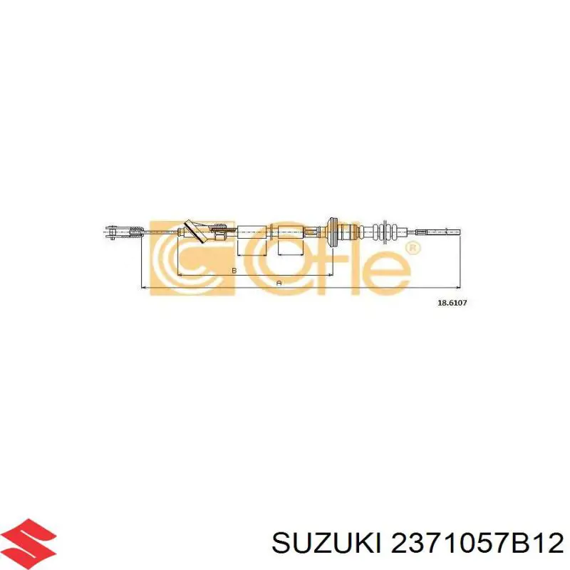 186107 Cofle cable de embrague