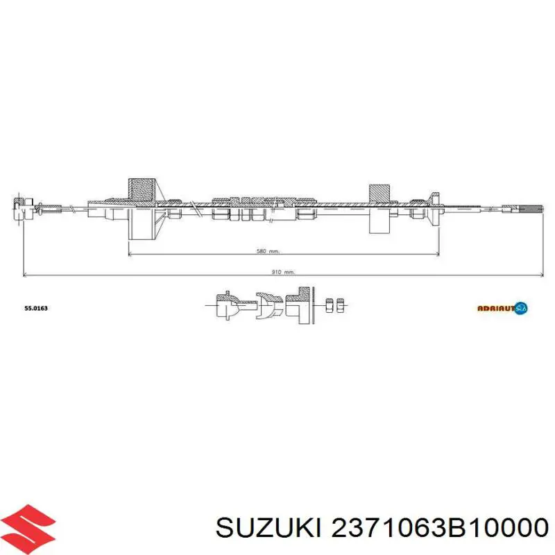 Cable de embrague Suzuki 2371063B10000 precio, desde 20,66 EUR