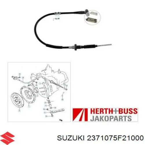 23710-75F21-000 Suzuki cable de embrague