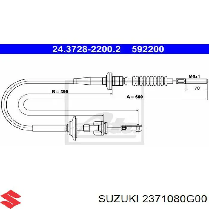 Comprar 2371080G00 Suzuki Cable de embrague