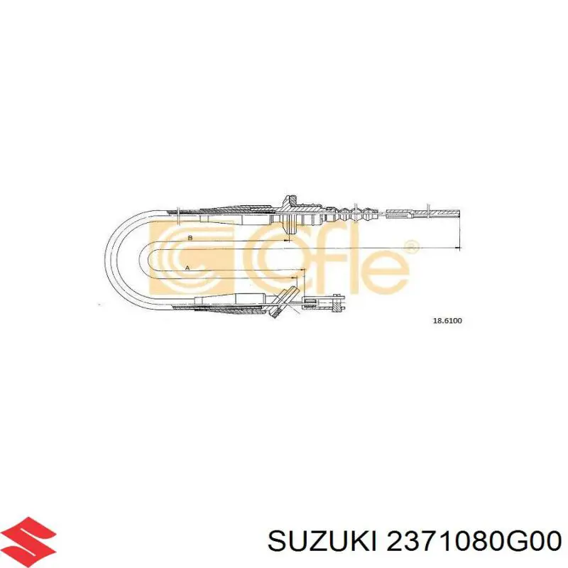 2371080G00 Suzuki Cable de accionamiento del embrague