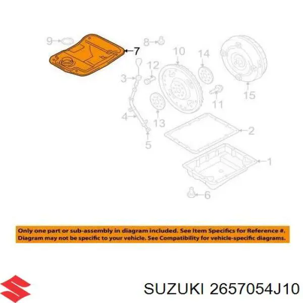 2657054J10 Suzuki filtro caja de cambios automática