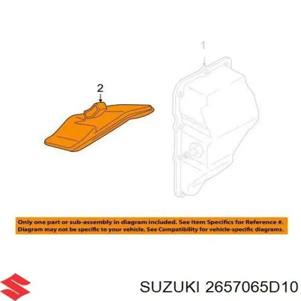 Filtro de transmisión automática Suzuki 2657065D10 precio, desde 27,66 EUR